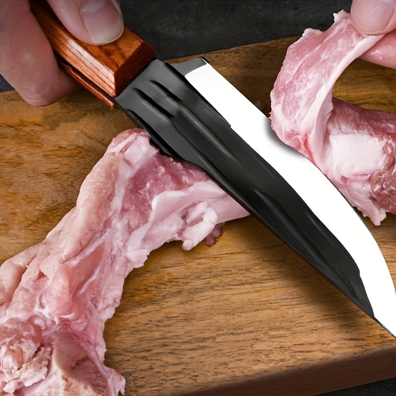 Forged Boning Knife: Multi-purpose Meat, Fruit & Bbq Cutting Knife With  Leather Sheath - Temu