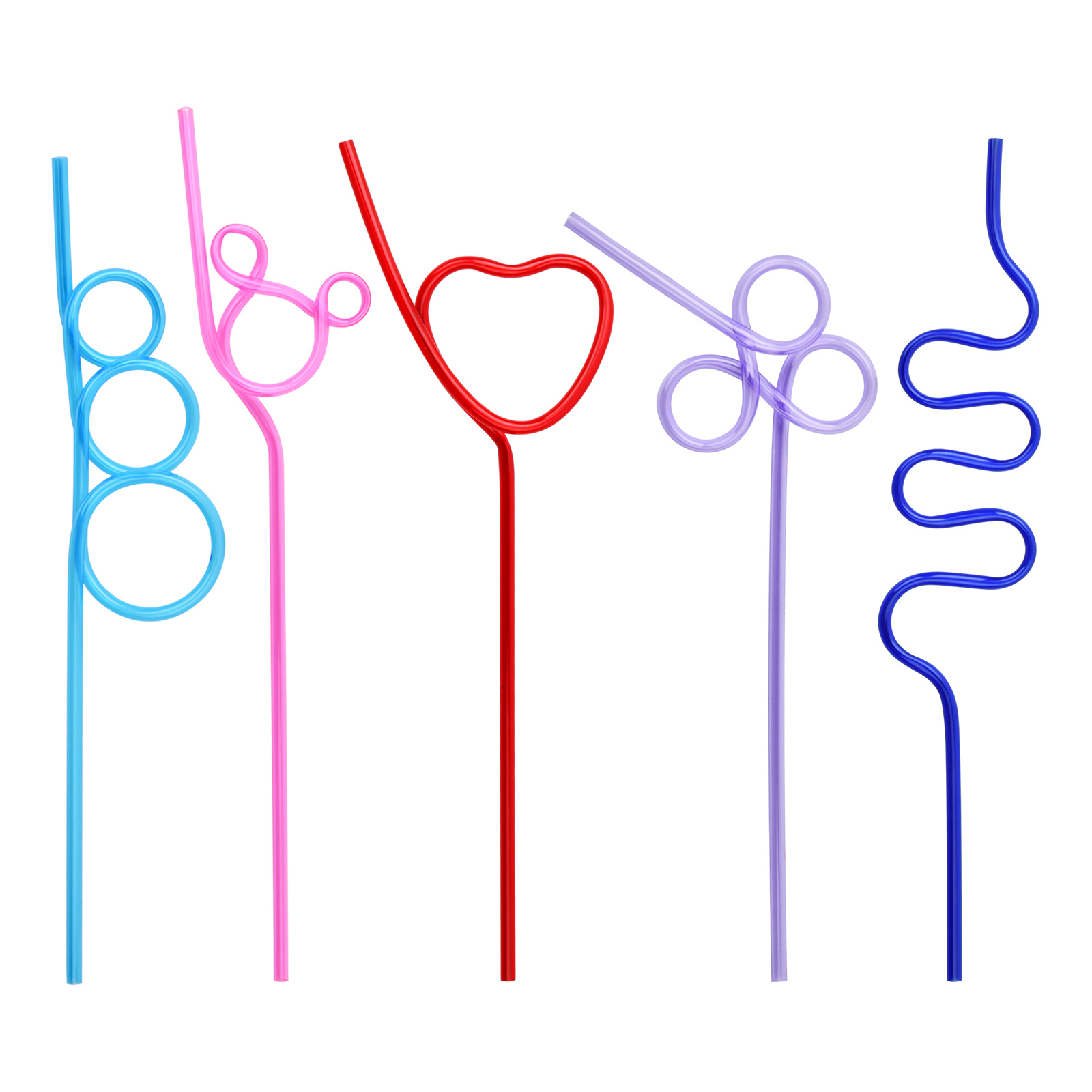 Reusable Plastic Crazy Loop Straws For Party - Temu