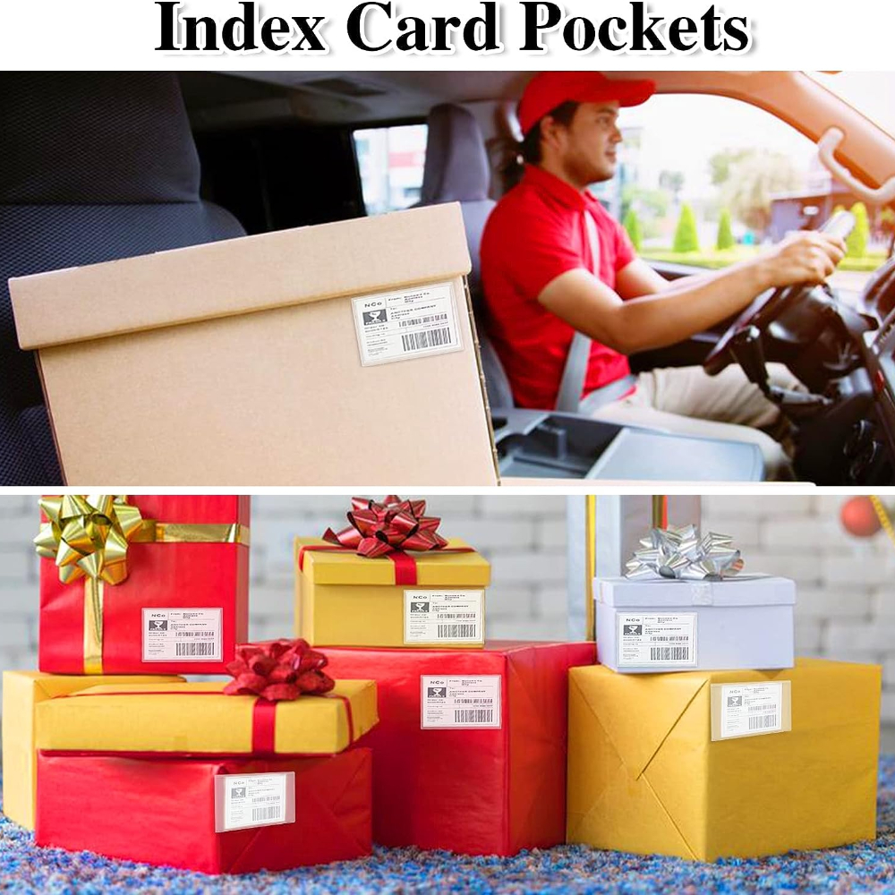 Lot De 20 Pochettes Adhésives Pour Cartes D'index De 7 6 X - Temu