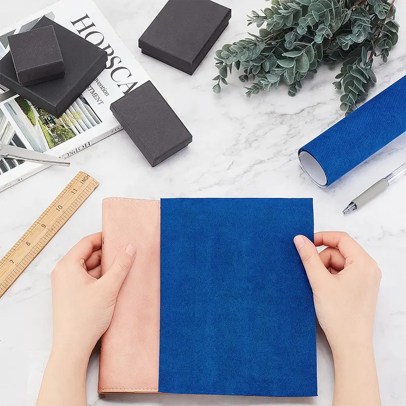 Royal Blue Imitation Leather Book Binding Cloth Bookcover Velvet Surface  With Paper Backed Book Cloth Close-weave Book Cloth For Book Binding Velvet  Box - Temu Netherlands