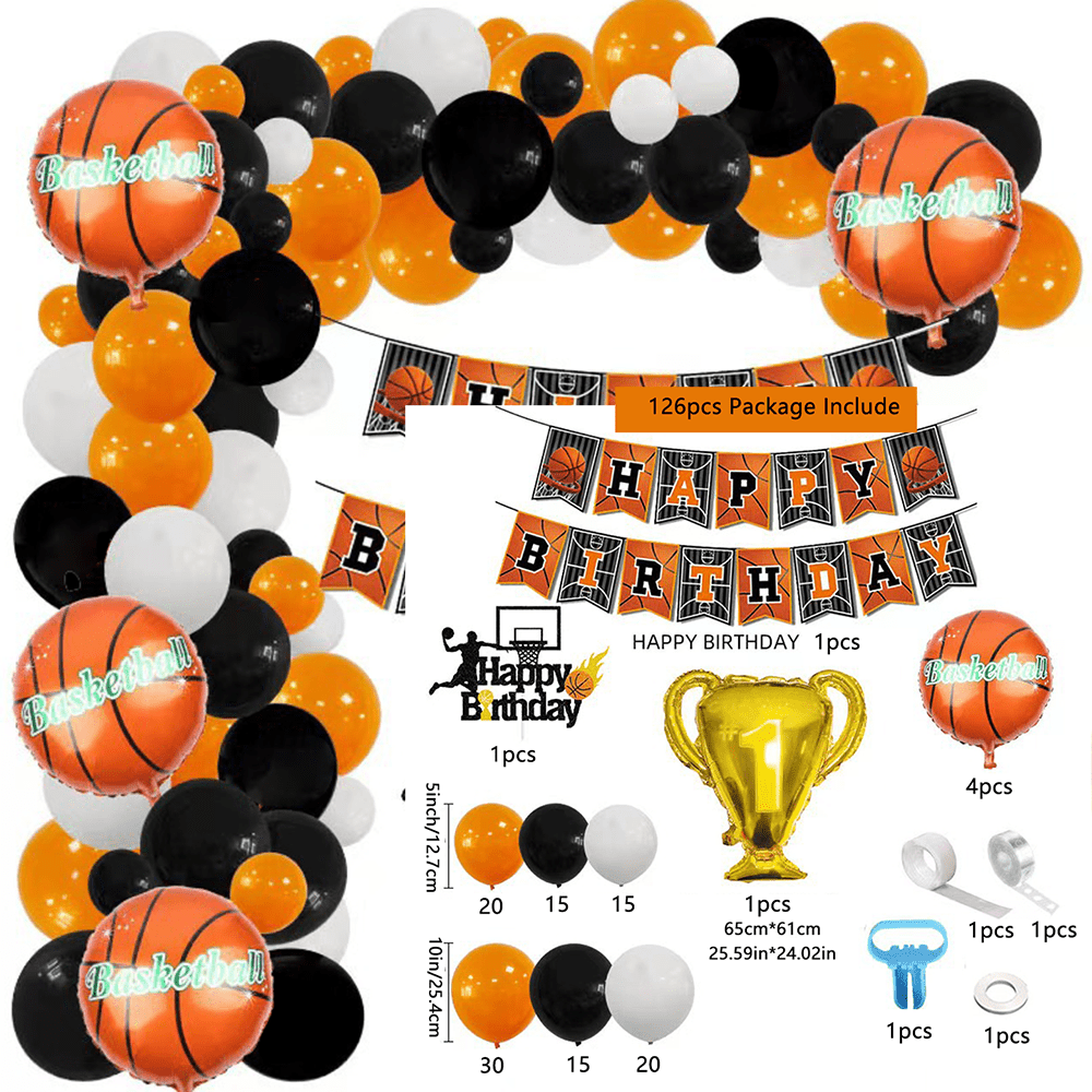 2021年春の Basketball Birthday Party Tableware Serves 20