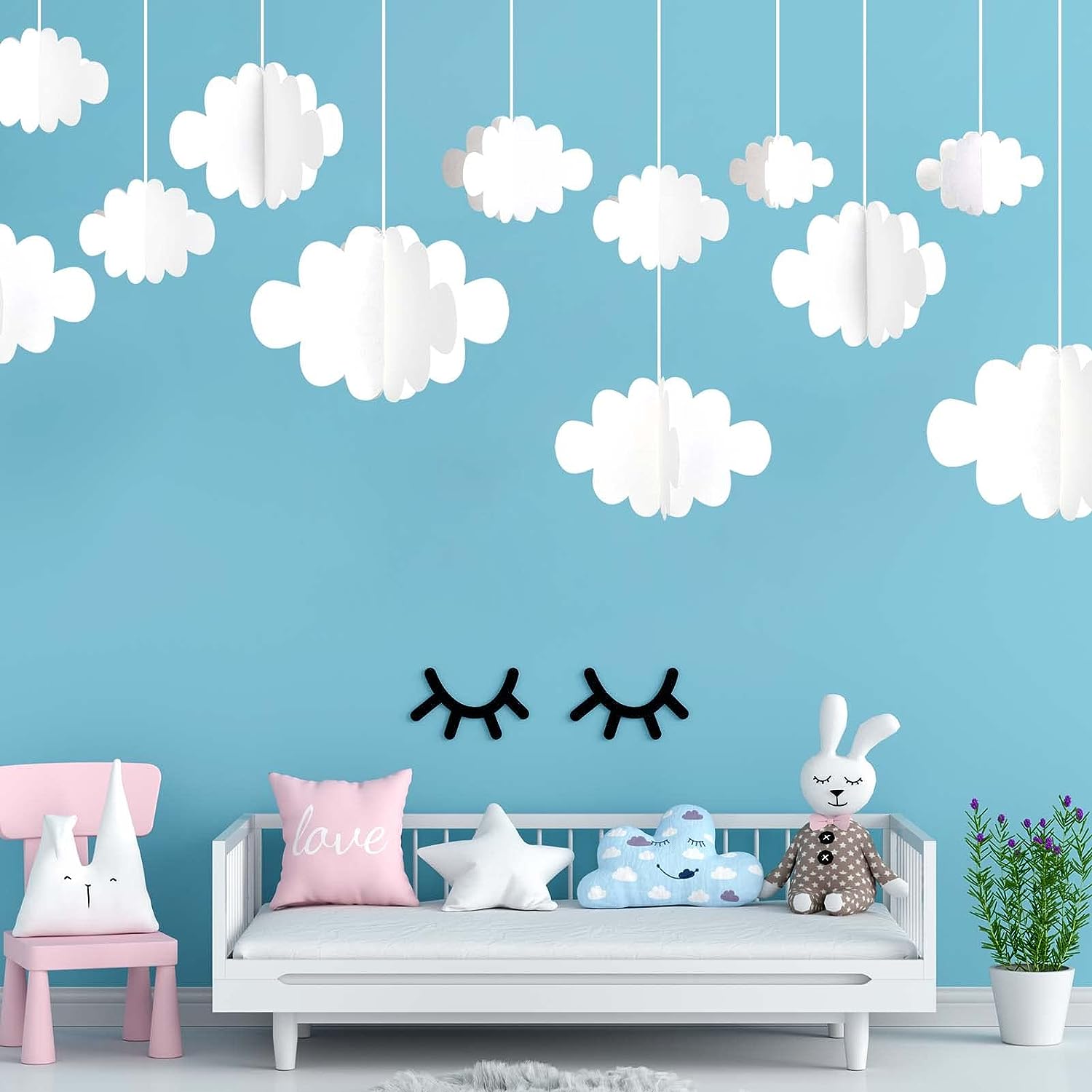 White Felt Cloud Hanging Ornaments Perfect For Home - Temu