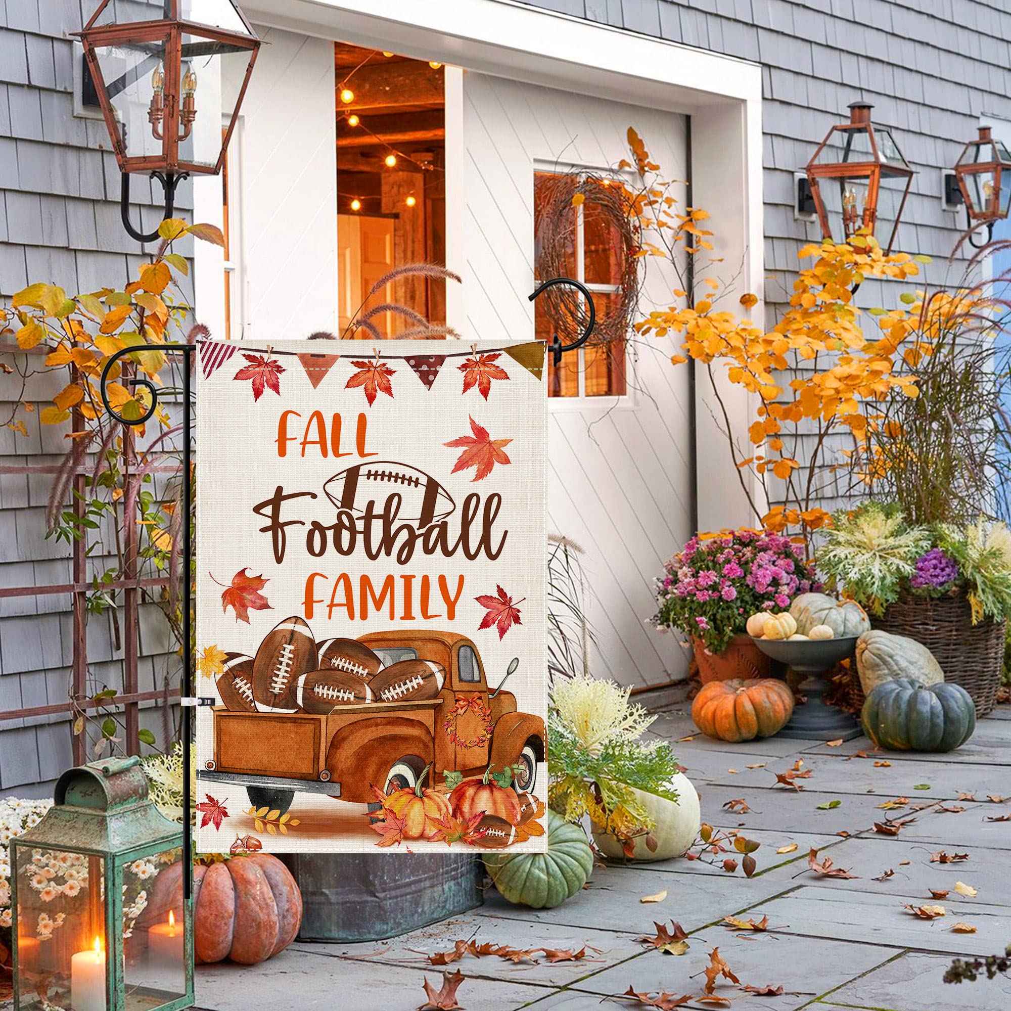 1pc Fall Garden Flags Football And Fall Yall Yard Flag Vertical Double  Sided Seasonal Autumn House Flags Porch Sign For Thanksgiving Harvest Home  Farmhouse Outdoor No Flagpole 12x18in