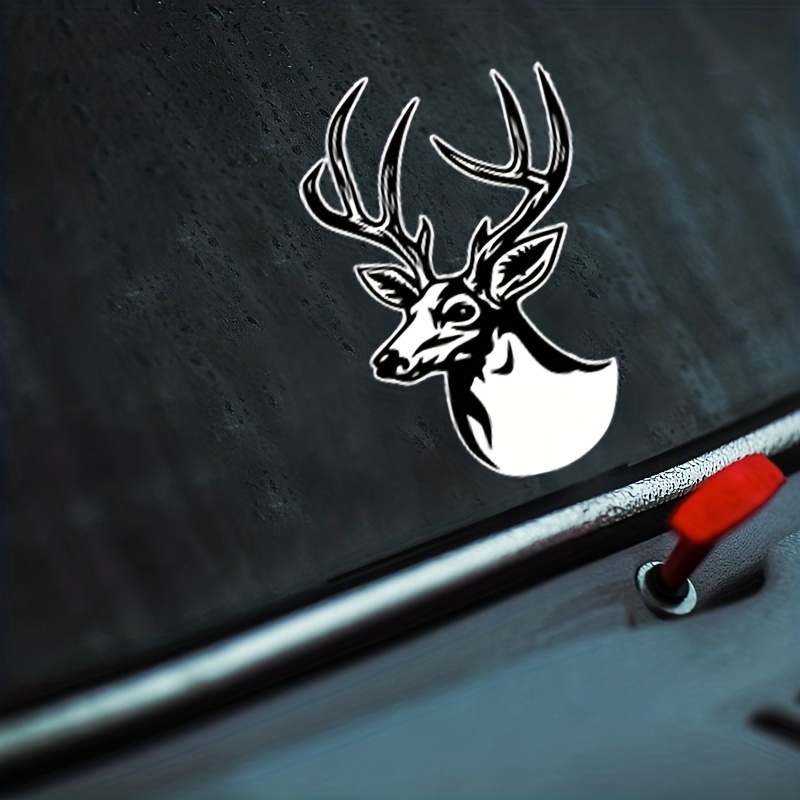 Cartoon Animal Deer Hunting Antler Vinyl Sticker Car Laptop - Temu Canada