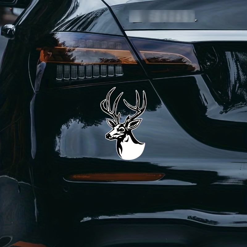 Deer Antler Scene Graphics Car Sticker For Laptop Bottle - Temu