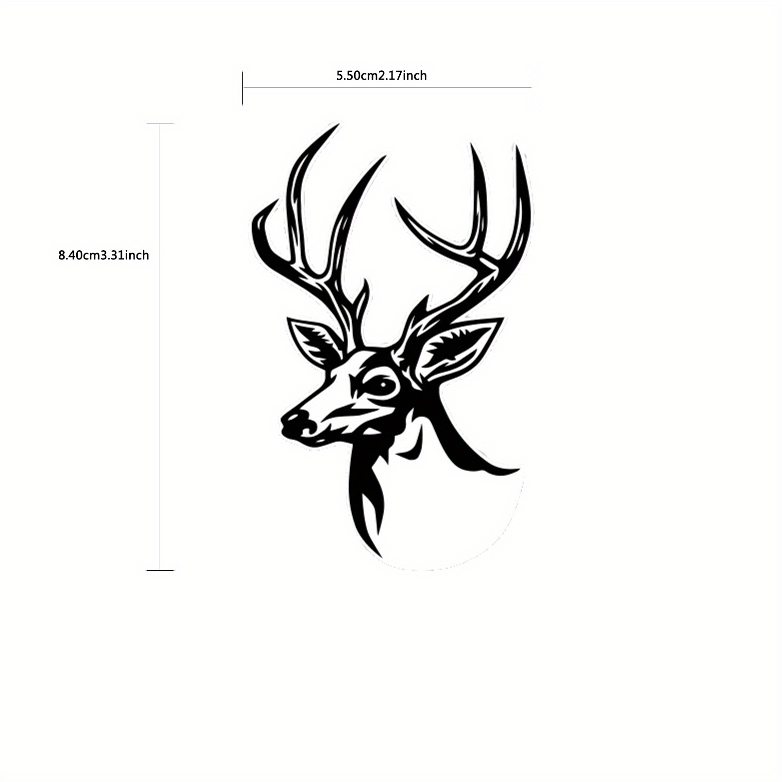 Cartoon Animal Deer Hunting Antler Vinyl Sticker Car Laptop - Temu