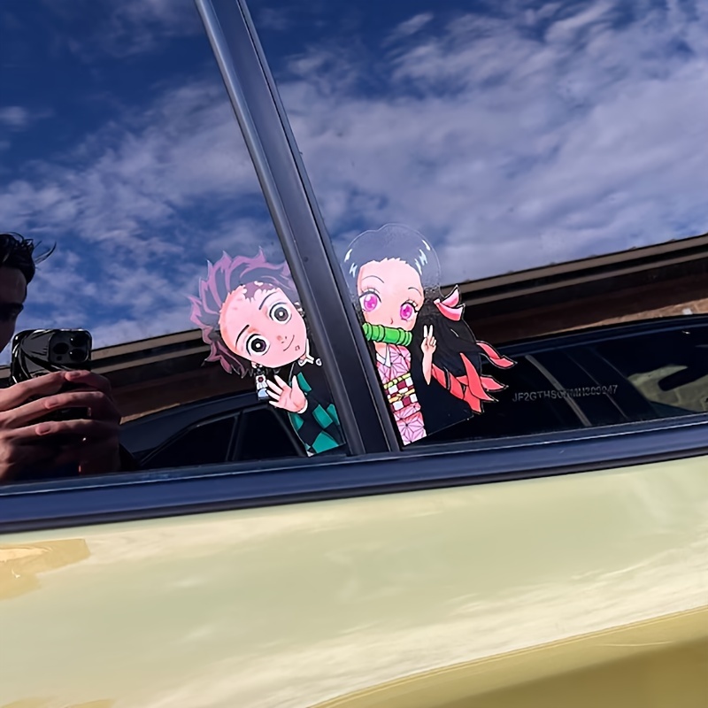 2 Stück Anime-Aufkleber Für Den Außenbereich, Auto-Dekoration, Zubehör, Für  Autofenster, Windschutzscheibe, Stoßstange, Aufkleber, JDM-Stil, Design