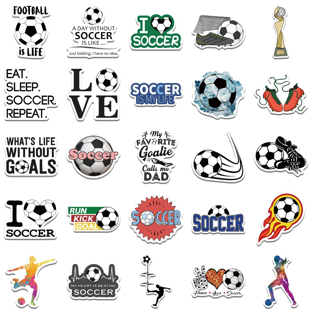 Football Stickers Sports Stickers For Adults Waterproof - Temu