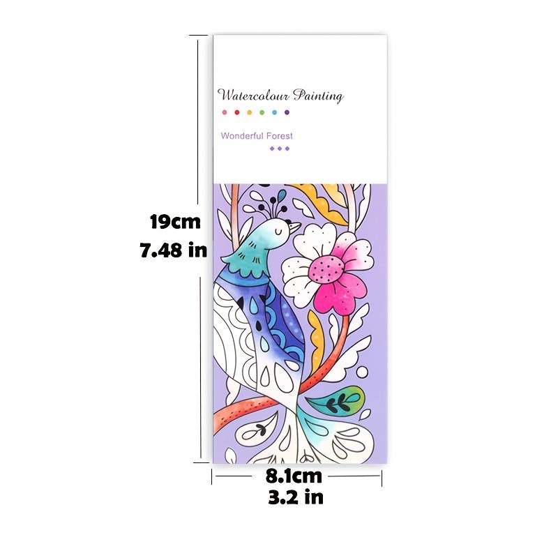 12 page Children's Watercolor Coloring Book: Improve Kids' - Temu