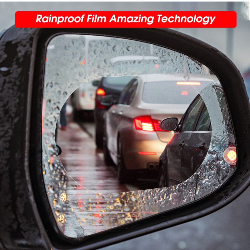 Auto Rückspiegel Regendicht Film Fenster Glas Antifog Wasserdichte  Aufkleber Lkw Rückspiegel Transparent Film Auto Teile