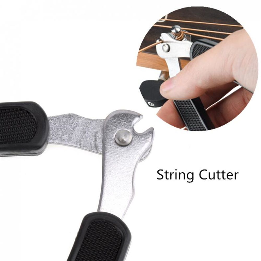 China 2x Black 3 in 1 Multifunction Guitar String Winder String Cutter Pin Puller