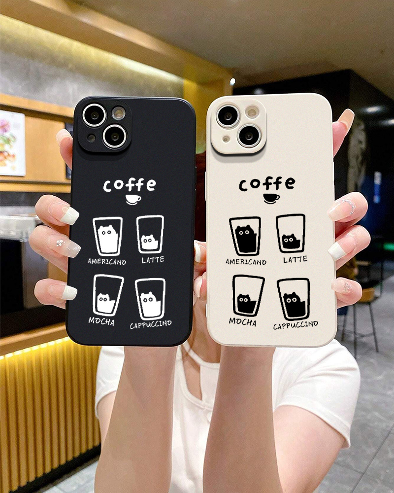 Silicone Phone Case Coffee Phone Case Iphone 14 13 12 11 Pro Temu