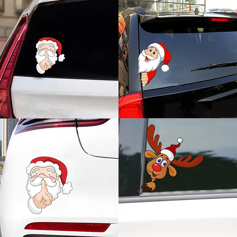 Weihnachtsdekoration Santa Claus Elk Aufkleber Auto Fenster - Temu