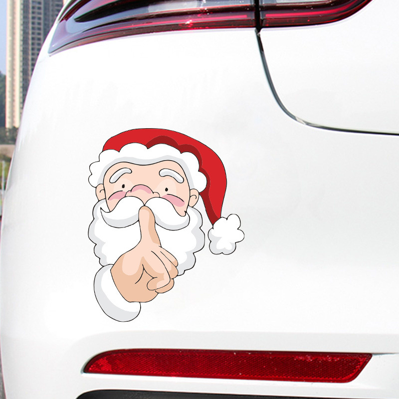Christmas Decor Santa Claus Elk Sticker Car Window Decals Vinyl
