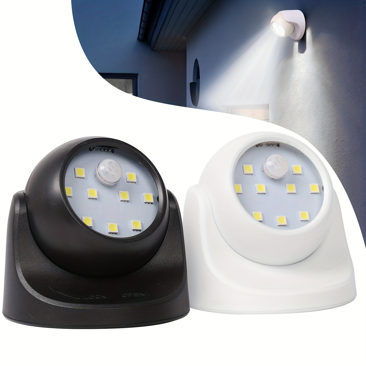 Lampe LED sans fil 360° détecteur de mouvement