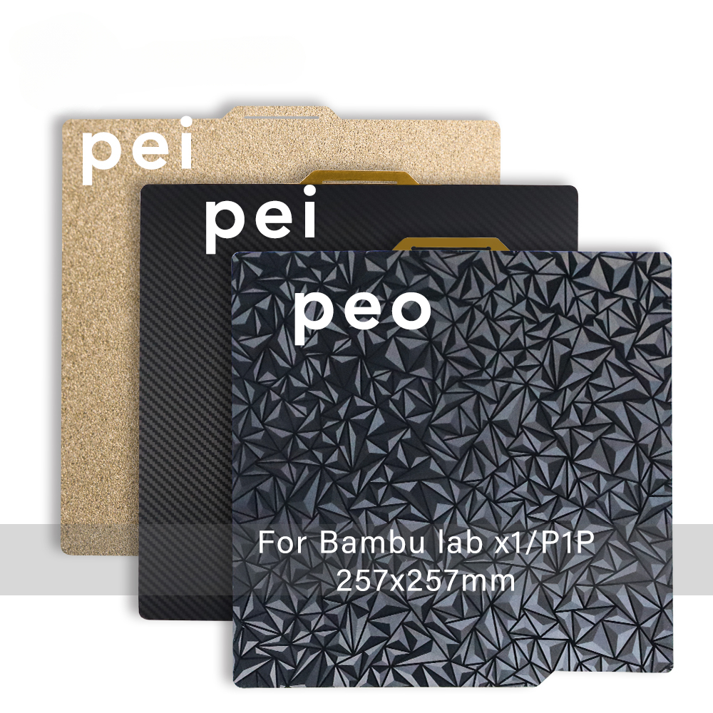 For Bambu Lab Build Plate x1 X1C Holographic Pey Sheet Pet Pei Texture  257x257 Peo Sheet For Bambulab P1P Lab Bamboo Heated Bed