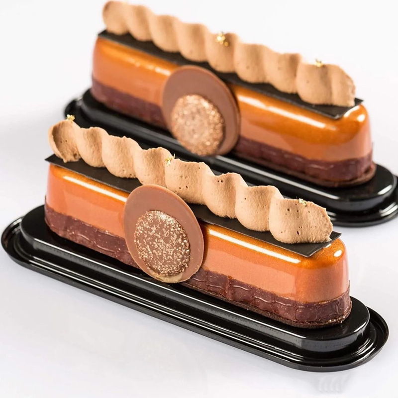 1pc french mousse cake mold 8 long strips of sausage silicone mold baked diy pudding chocolate mold details 6