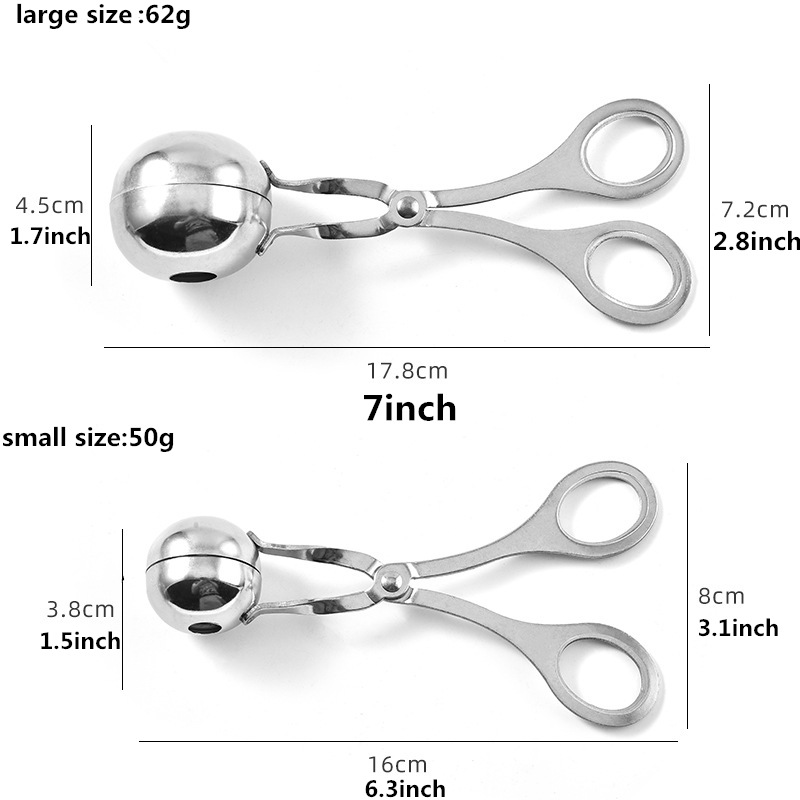 Meat Ballers Stainless Steel Non stick Meatball Maker Tongs - Temu