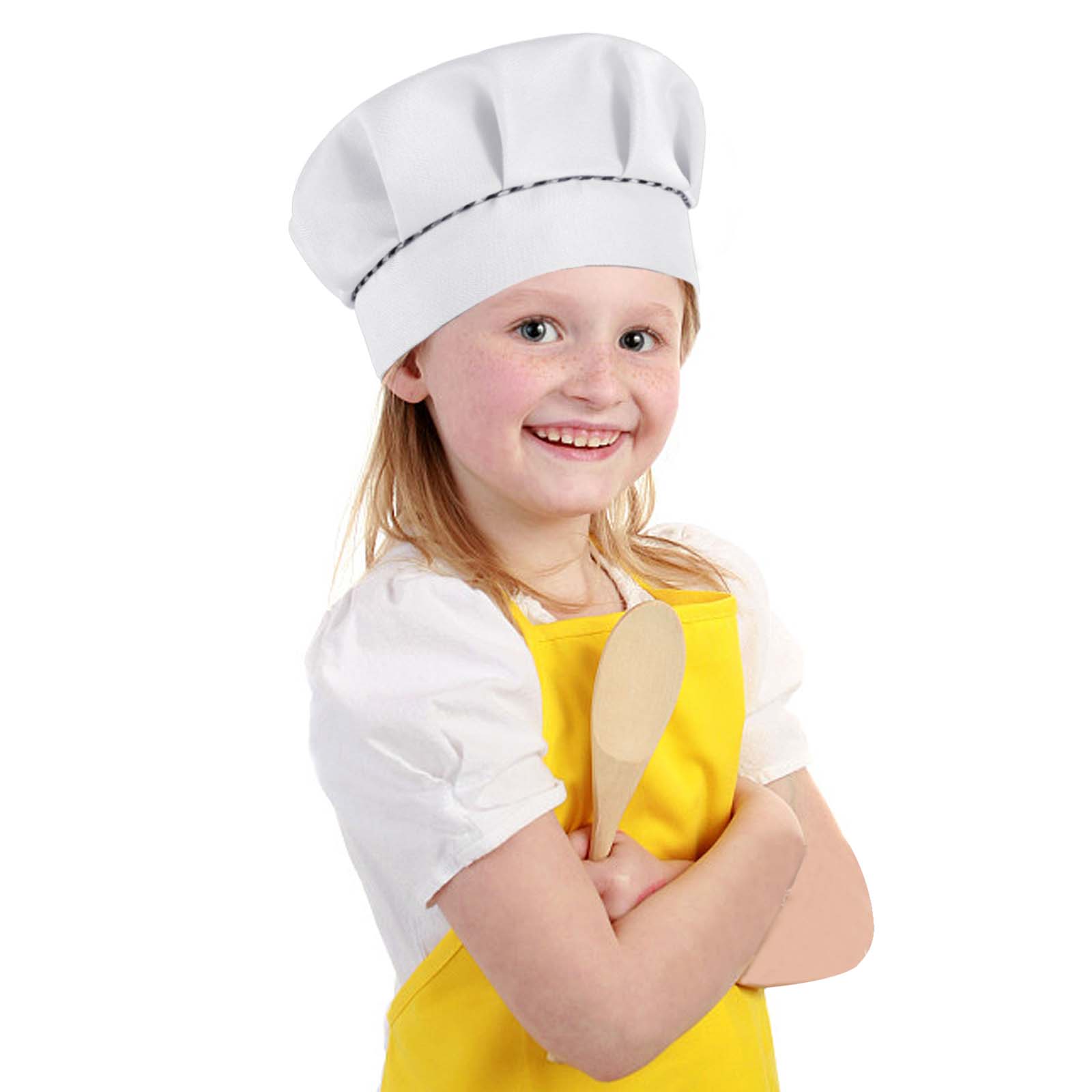 Colexy Gorro de Chef para Niños, Set de 2 Elástico Gorro de