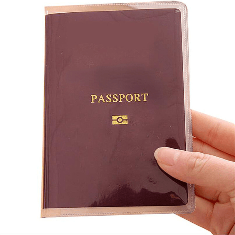 Porte-passeport étanche, couverture transparente en PVC porte-carte  d'identité, porte-cartes de crédit, pochette pour cartes de visite,  nouveauté