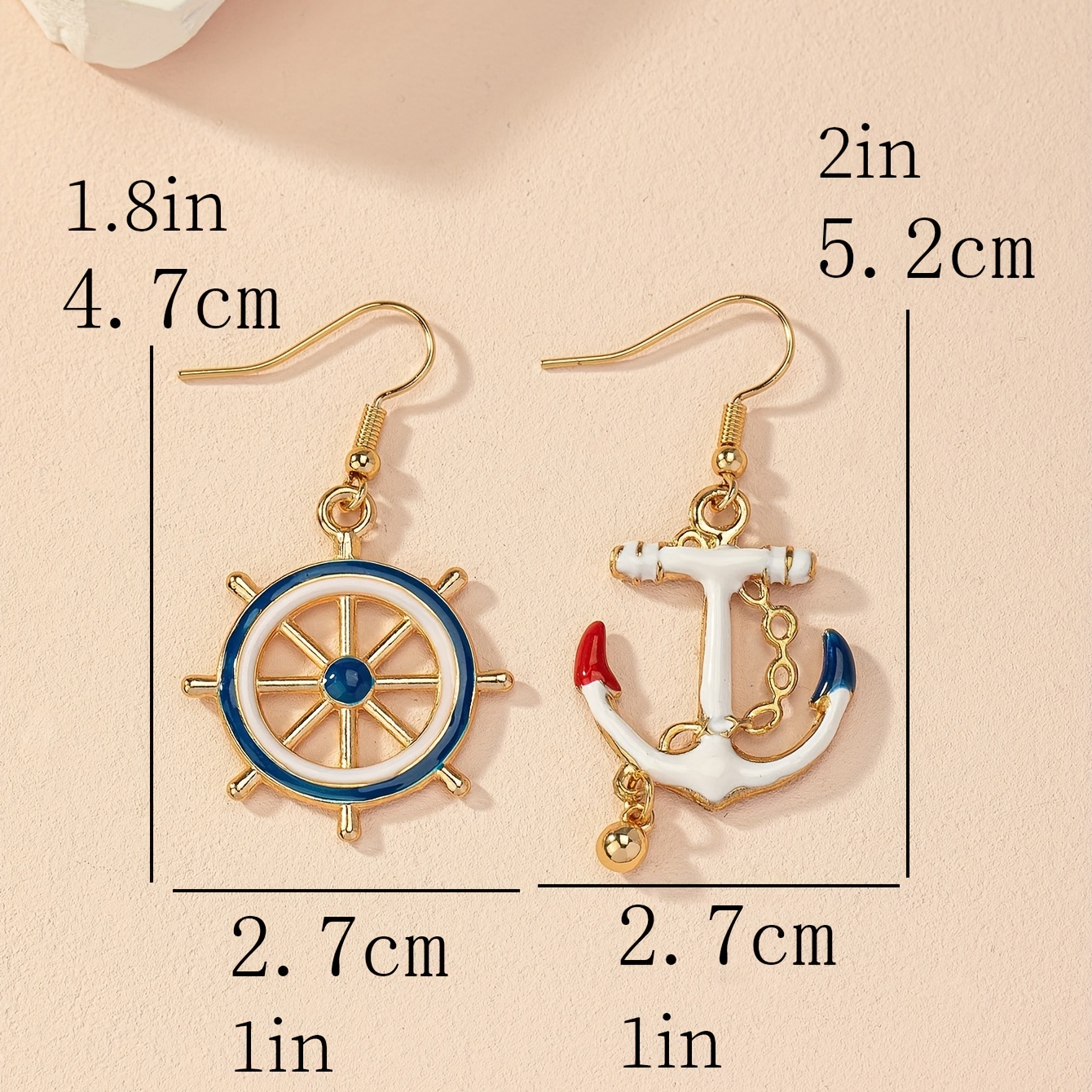 Anchor dangle online earrings