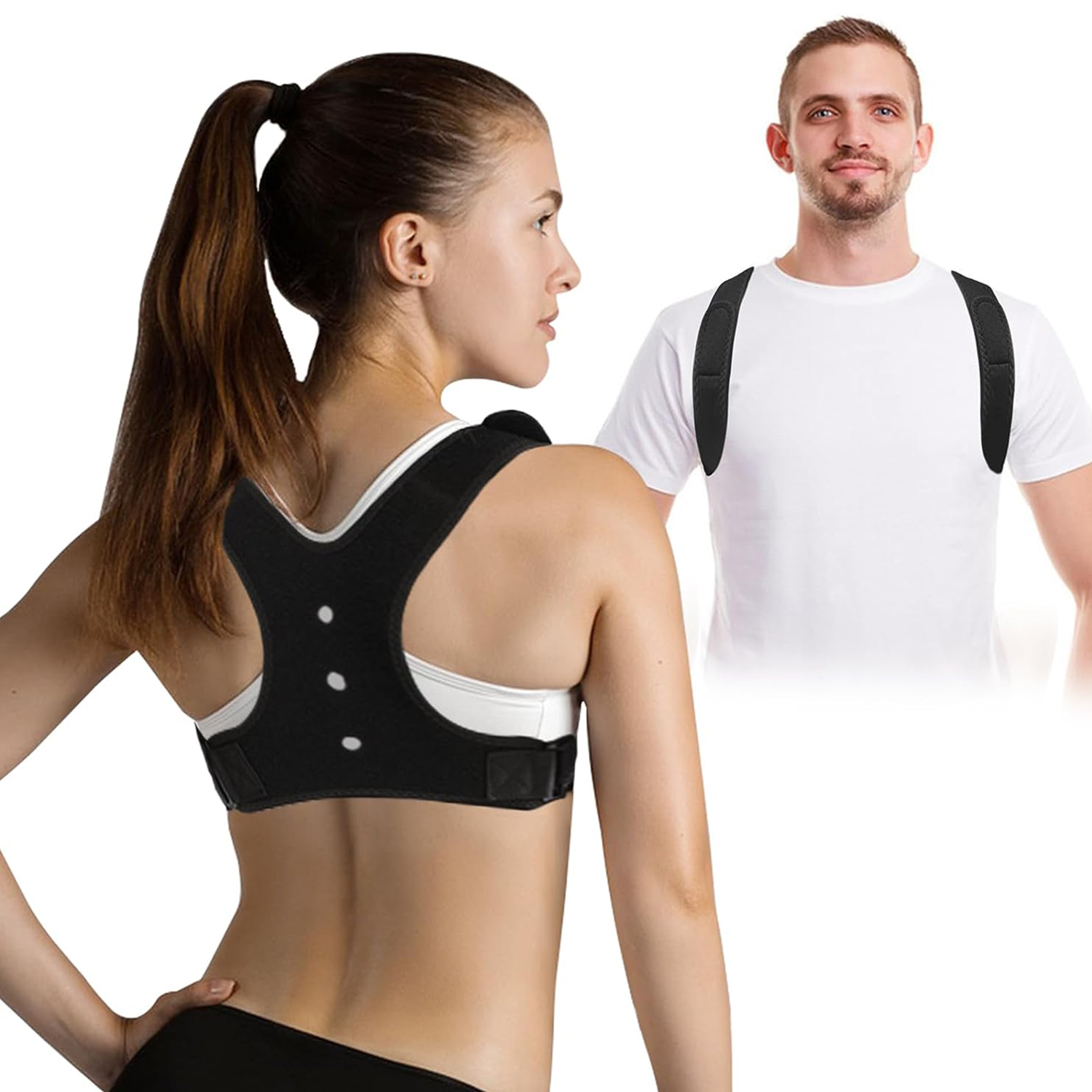Posture corrector,Adjustable back brace belt,to Supports the upper back and  collarbone to provide pain relief for the neck,back shoulders 