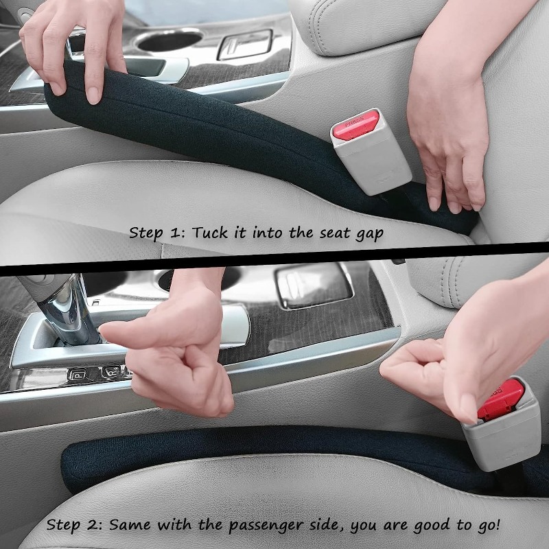 2Pcs Car Seat Gap Filler Universal Fit Organizer Stop Things from Dropping  Under