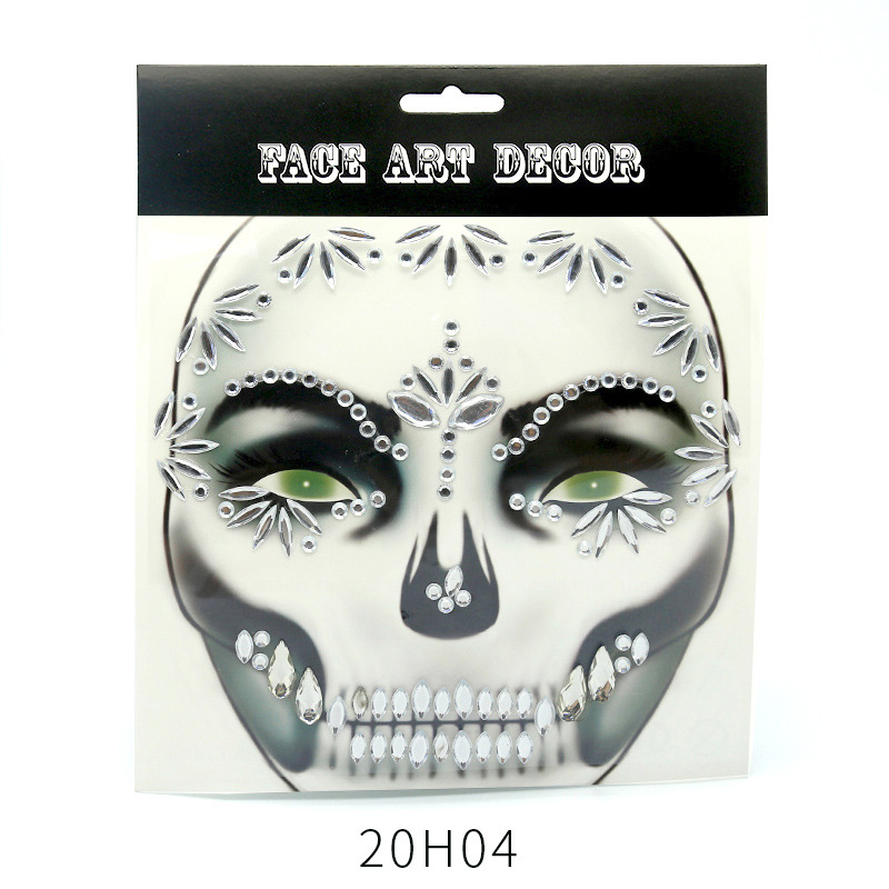 Halloween Face Gem Stickers Fluorescent DIY Party Cosplay Face Paint