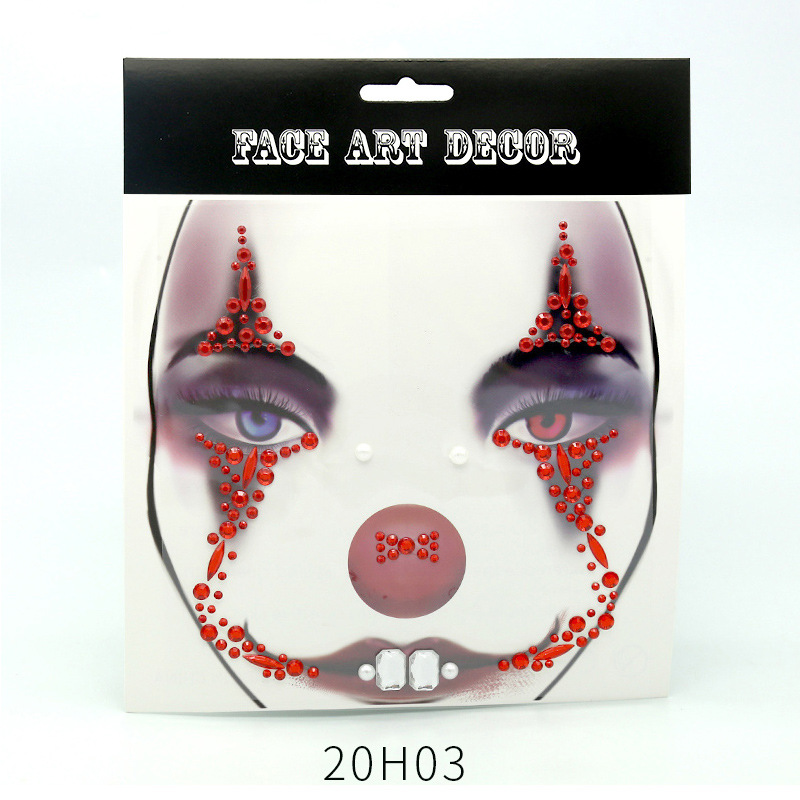 Halloween Face Gem Stickers Fluorescent DIY Party Cosplay Face Paint