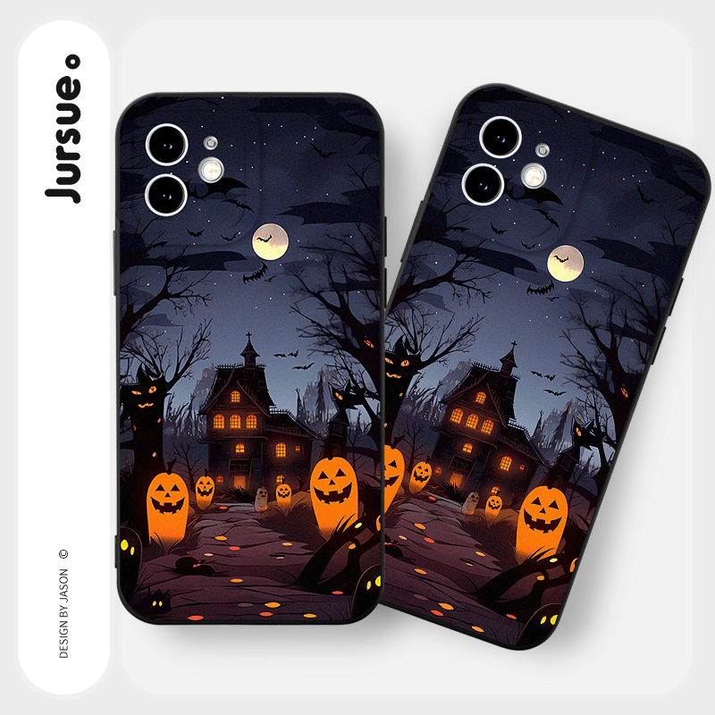 2pcs Funda De Teléfono Con Gráfico De Calavera De Halloween A Prueba De  Golpes Para Iphone