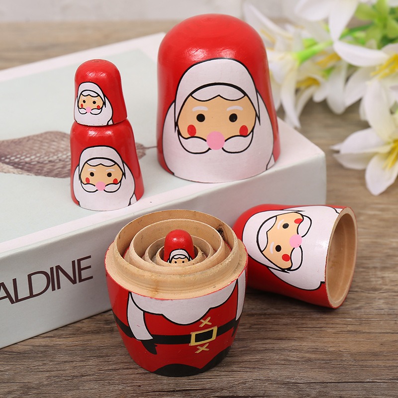 Matriochka poupée russe à peindre 7,5 cm x 3 - Jouets en bois