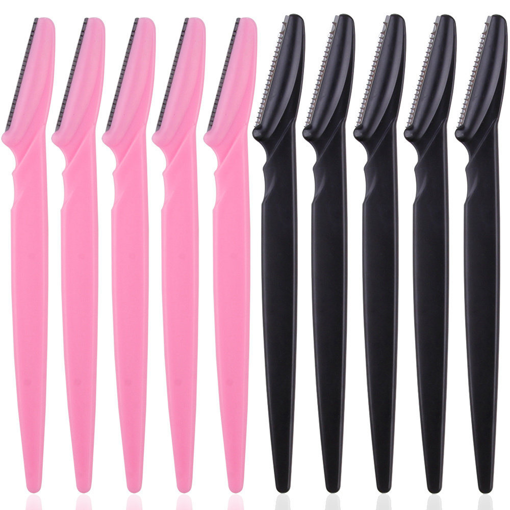 3 cuchillas de afeitar plegables para cejas, cuchillas Rosa shamjiam  Recortador de cejas plegable