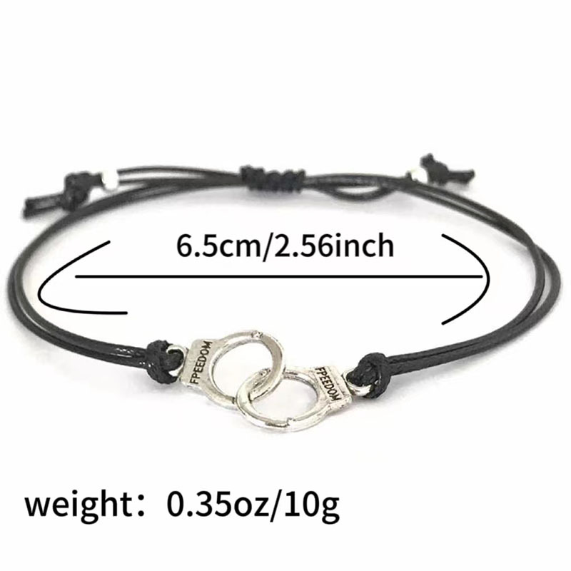 2pcs friendship bracelet best friend gift handcuffs style bracelet for men women