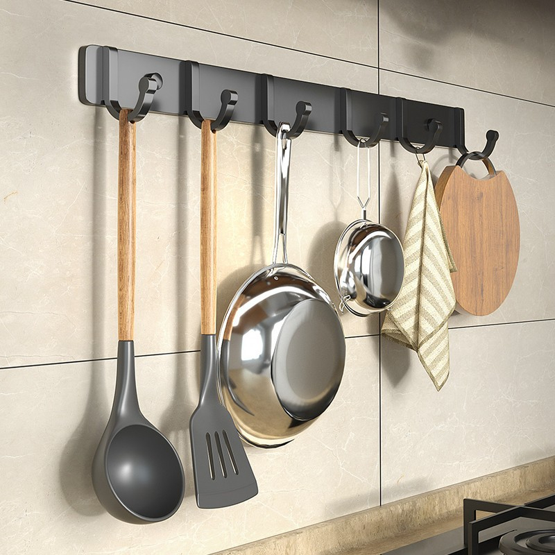 Estante multifuncional de cocina para almacenamiento de especias,  organizador de ollas colgantes montado en la pared, soporte para utensilios  de