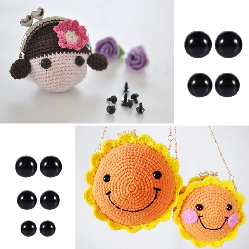 Black Plastic Safety Eyes Perfect For Bear Dolls Puppets - Temu