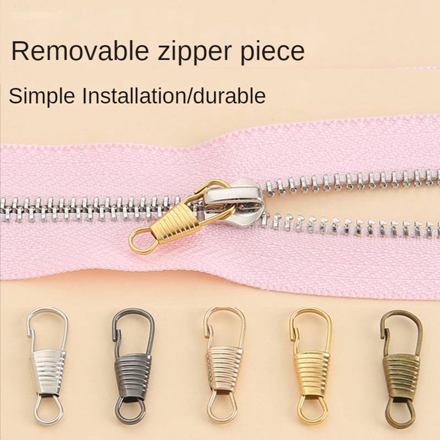 10Pcs/Set Zipper Replacement Slider Metal Removable Zipper Head