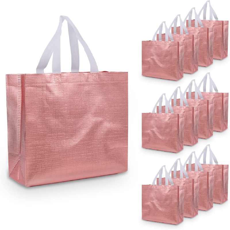 Glossy Reusable Grocery Bags Reusable Gift Bags Handles - Temu