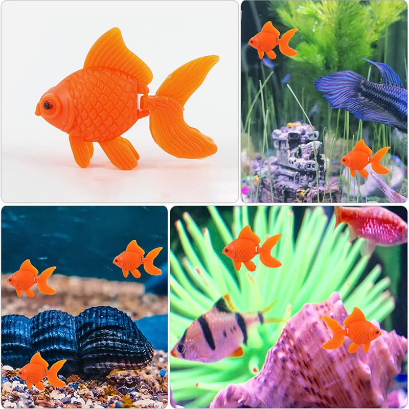 3pcs Artificial Fish * Fish Plastic Floating Fish For Artificial Aquarium  Orange Goldfish Ornament Decorations For Aquarium Fish Tank
