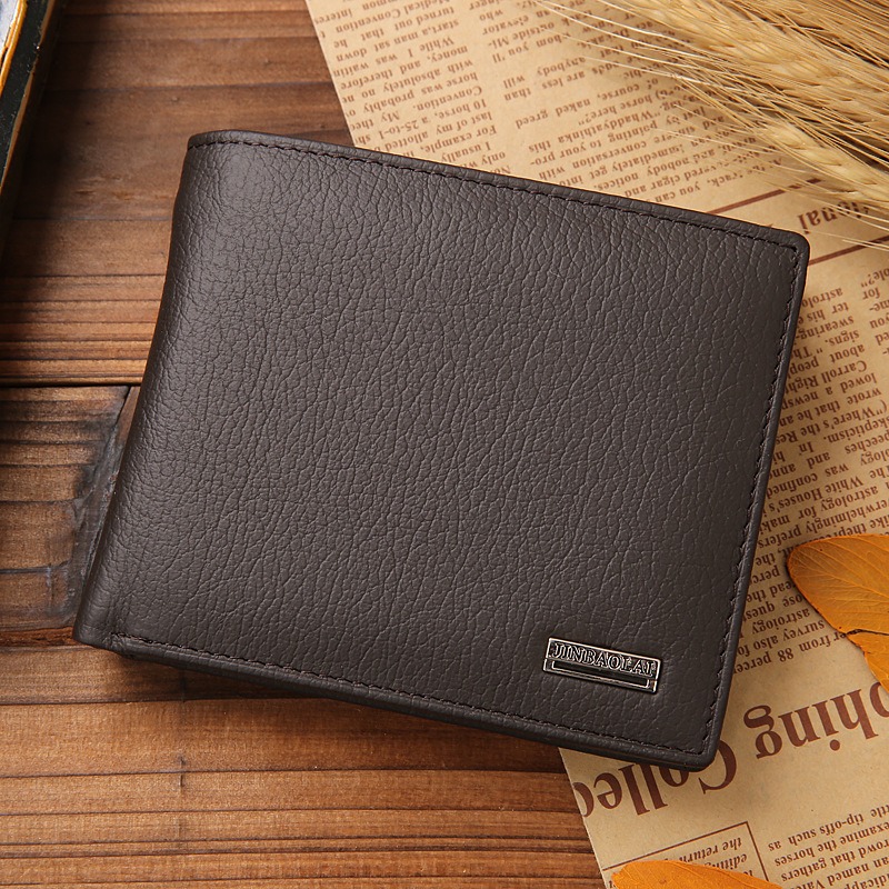 Leather wallet with money clip from Italian genuine brown leather!