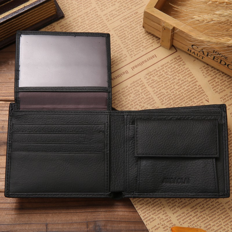  Weekend Wallet with Card Holder and Money Clip Black Leather -  Luxury Presentation Box