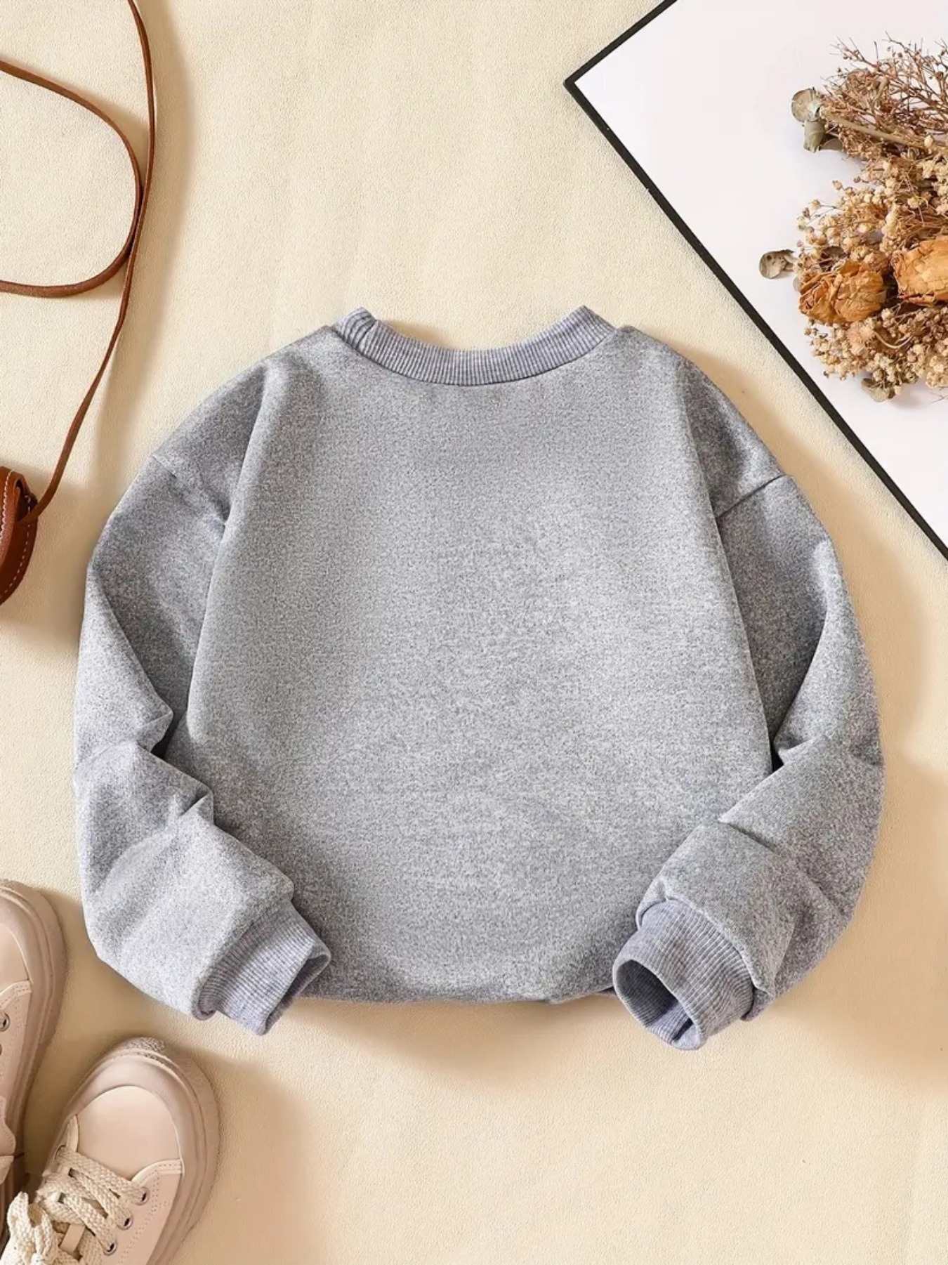 Girl's Crew Neck Long Sleeve Sweatshirt 