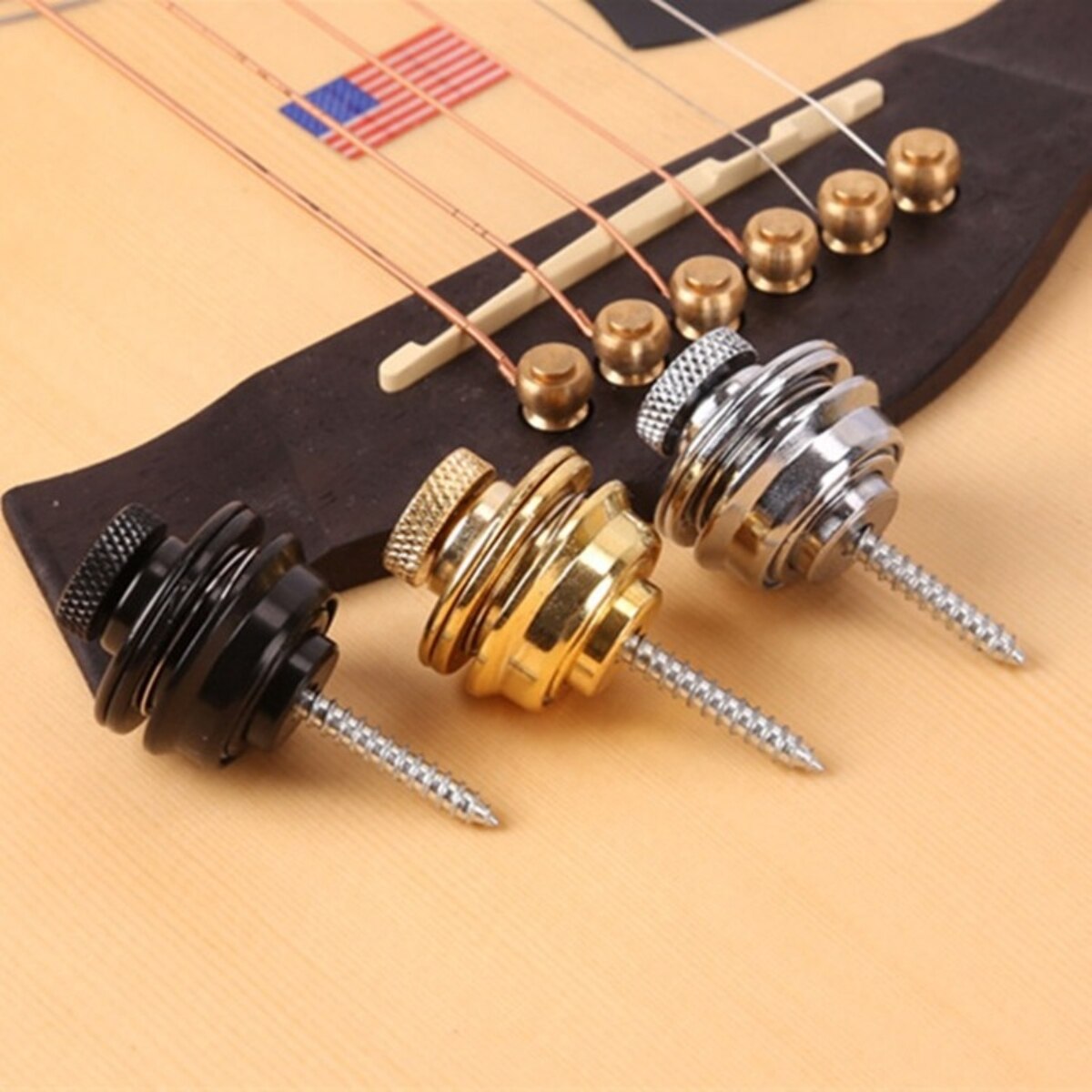 1pc Heavy Duty Guitar Strap Lock with Secure Button Locking Mechanism - Anti-Slip Straplock for Electric, Acoustic, Bass, Ukulele - Compatible with Guitar/Bass/Ukulele Straps - Durable Metal Construction (Black/, Ideal for Live Performances & Practice Sessions) - Musician Accessory, Instrument Safety, Sleek Design, Reliable Fastening, Antislip Grip, Bass Players