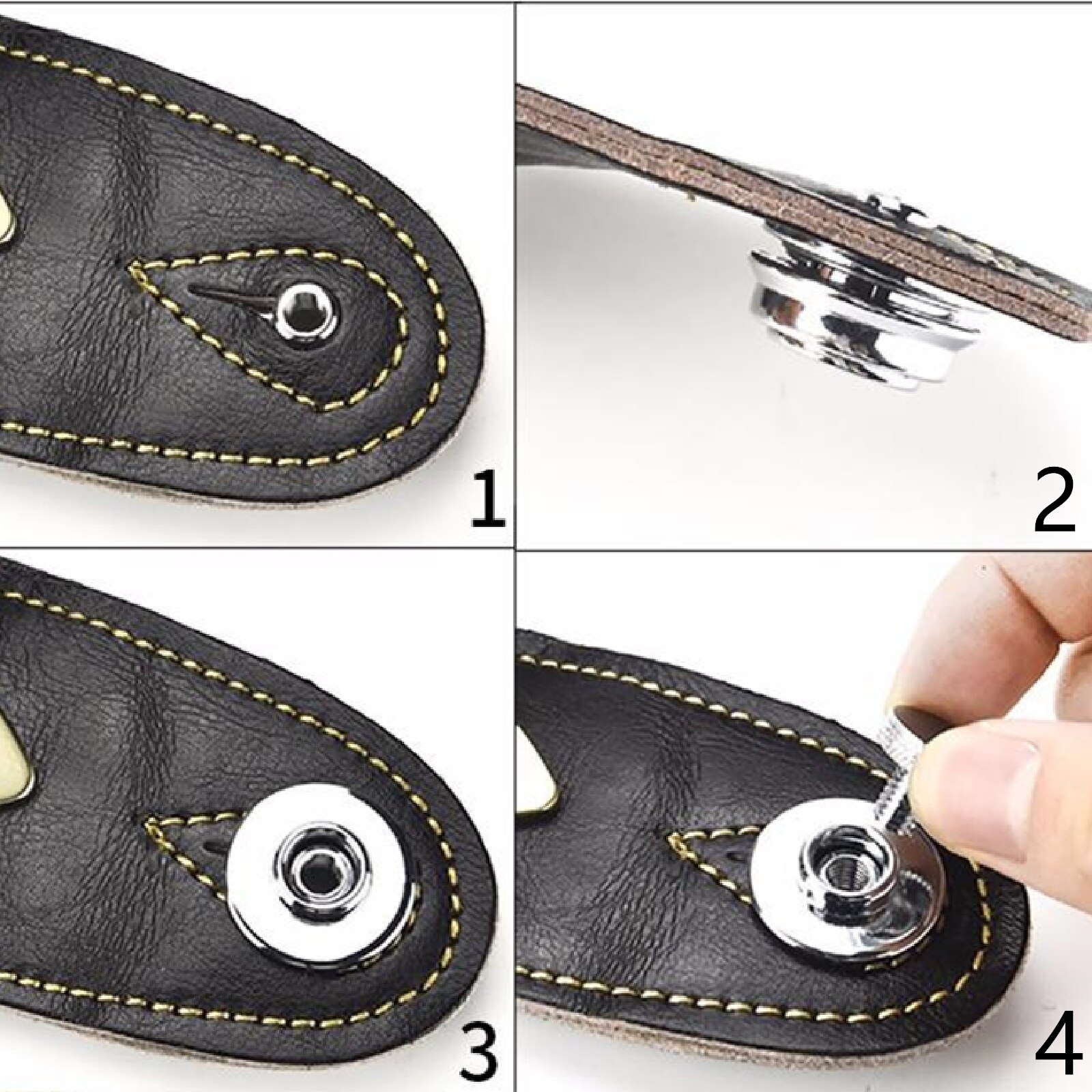 1pc Heavy Duty Guitar Strap Lock with Secure Button Locking Mechanism - Anti-Slip Straplock for Electric, Acoustic, Bass, Ukulele - Compatible with Guitar/Bass/Ukulele Straps - Durable Metal Construction (Black/, Ideal for Live Performances & Practice Sessions) - Musician Accessory, Instrument Safety, Sleek Design, Reliable Fastening, Antislip Grip, Bass Players