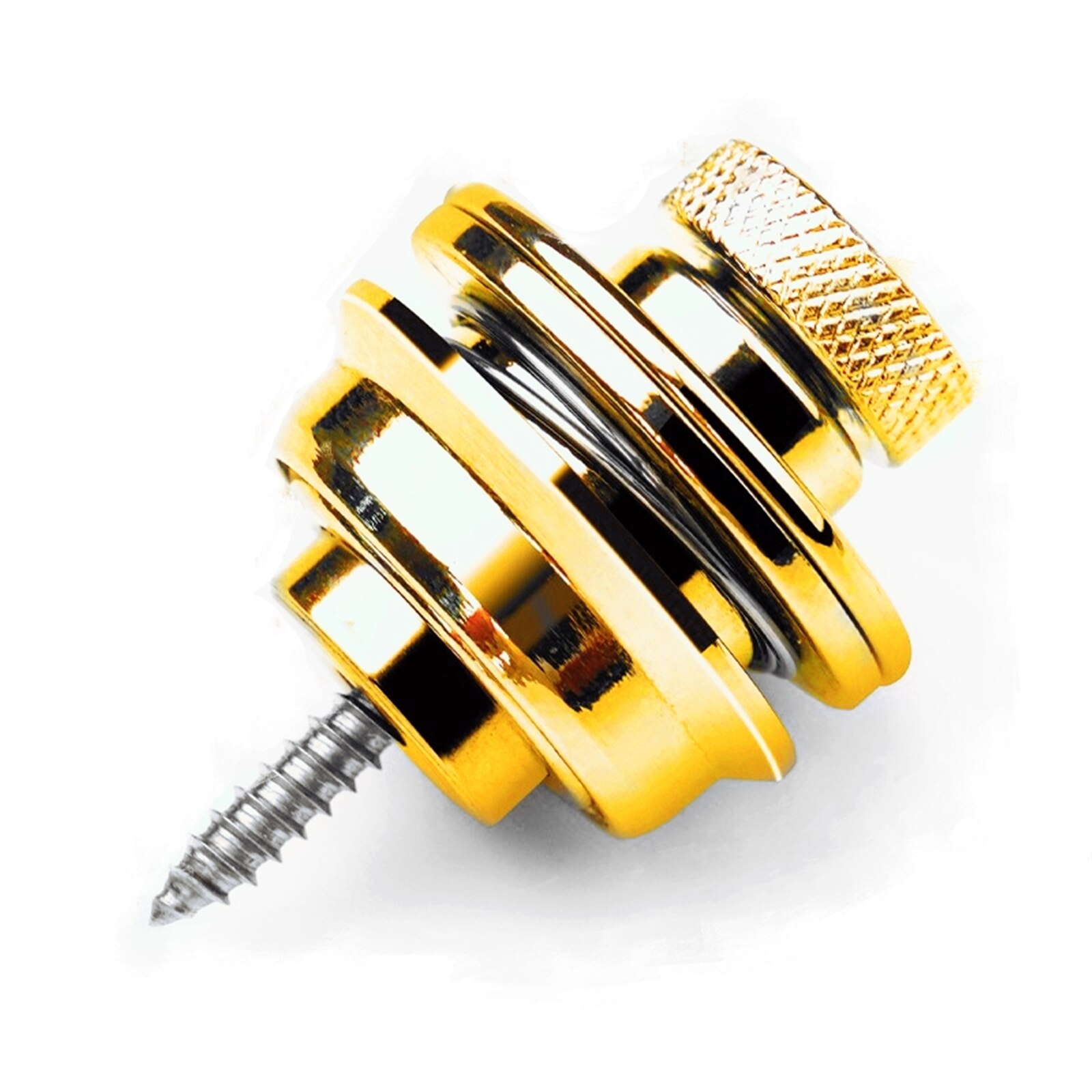 1pc Heavy Duty Guitar Strap Lock with Secure Button Locking Mechanism - Anti-Slip Straplock for Electric, Acoustic, Bass, Ukulele - Compatible with Guitar/Bass/Ukulele Straps - Durable Metal Construction (Black/, Ideal for Live Performances & Practice Sessions) - Musician Accessory, Instrument Safety, Sleek Design, Reliable Fastening, Antislip Grip, Bass Players