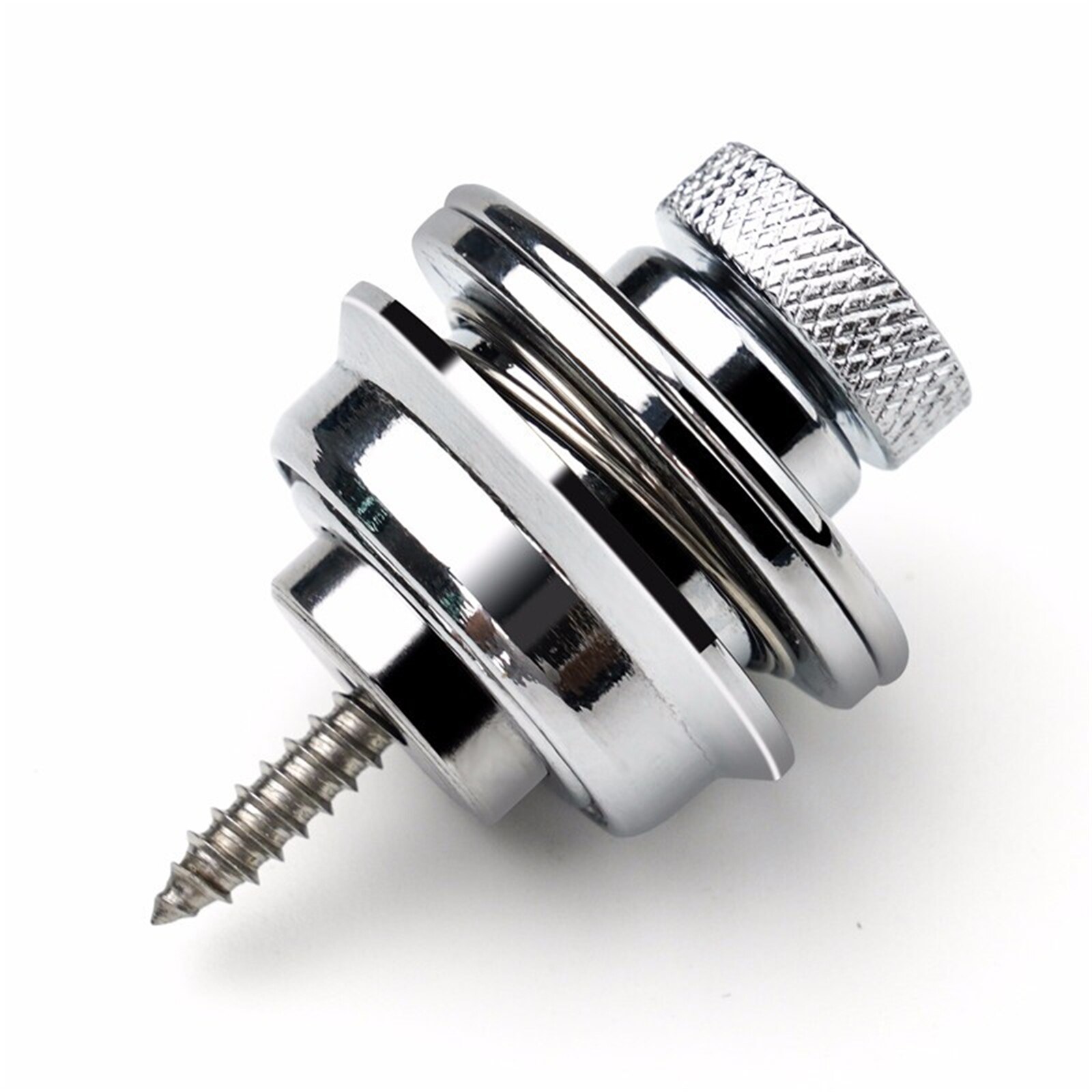 1pc Heavy Duty Guitar Strap Lock with Secure Button Locking Mechanism - Anti-Slip Straplock for Electric, Acoustic, Bass, Ukulele - Compatible with Guitar/Bass/Ukulele Straps - Durable Metal Construction (Black/, Ideal for Live Performances & Practice Sessions) - Musician Accessory, Instrument Safety, Sleek Design, Reliable Fastening, Antislip Grip, Bass Players