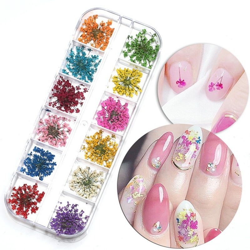 3D Flowers Nail Charms, White Flower Nail Decals for Acrylic Nail Flower  Luxury Nail Art Supplies Summer Spring Floret Five Petaled Pink Purple  Resin