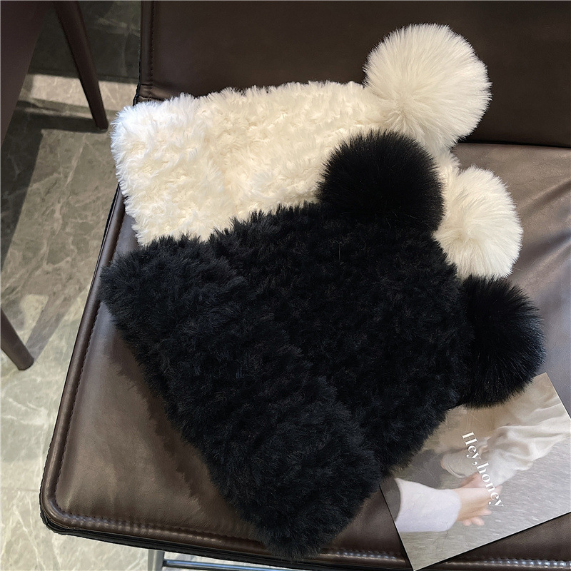 

Bear Beanie Cuffed Knit Skull Cap For