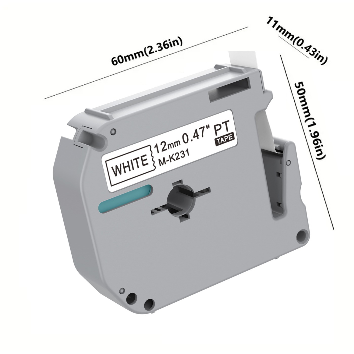 12 Cintas De Etiquetas Mk-231 Mk231 De 12 Mm Para Brother Pt | Meses
