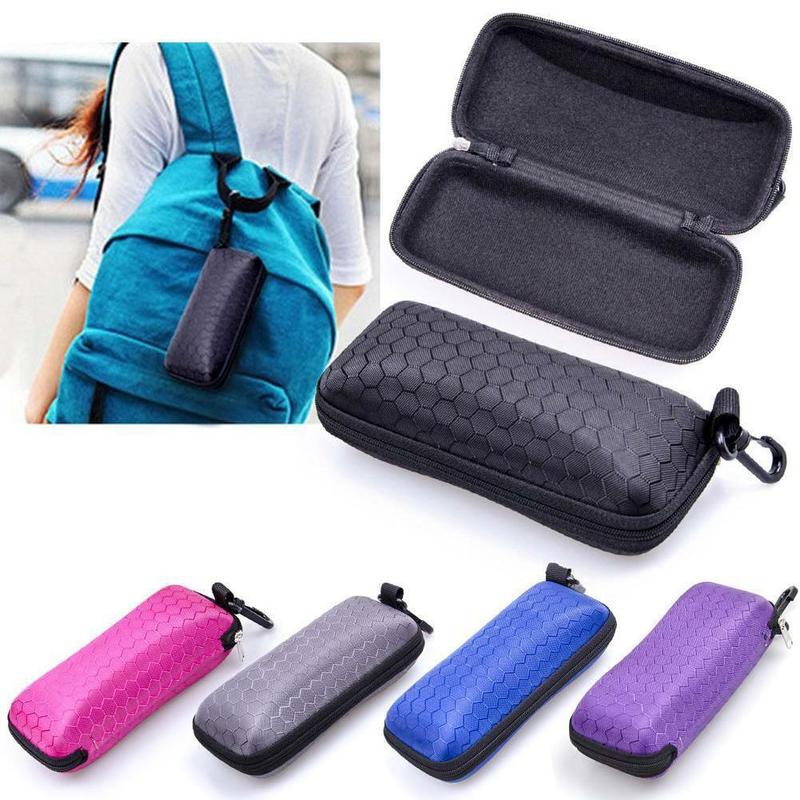 

Trendy Simple Honeycomb Glasses Case, Portable Sunglasses Storage Box, Durable Protective Container, Eyewear Accessories For Outdoor Sports Travel