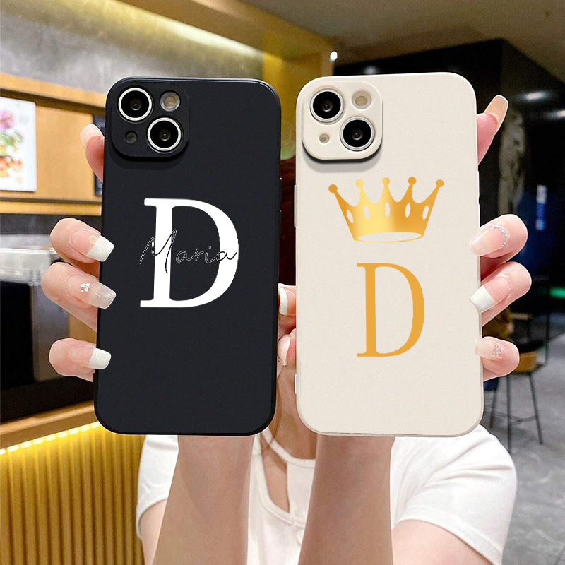 Silicone Phone Case Letter D Phone Case Iphone 14 13 12 11 Temu